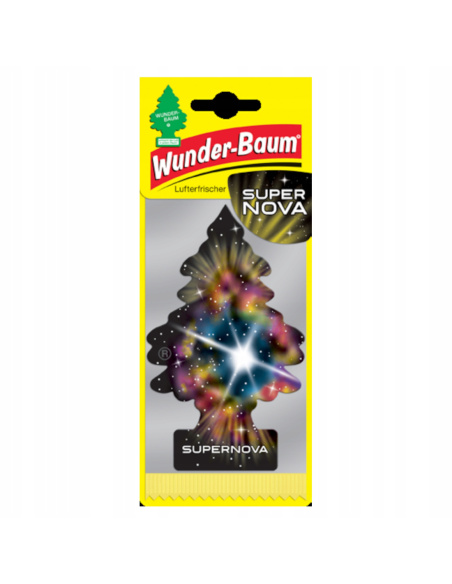Zawieszka zapachowa Wunder-Baum Supernova choinka do samochodu nuty drzewne cedru
