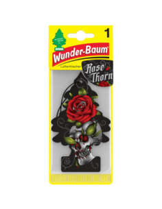 Wunder-Baum Rose Thorn choinka zapachowa do samochodu – wzór tatuaż, zapach róży
