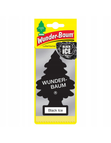 Zawieszka zapachowa Wunder-Baum Black Ice do samochodu — neutralizacja zapachów w kabinie