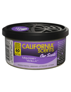Puszka zapachowa California Car Scents Monterey Vanilla 42g – aluminiowe opakowanie z regulowaną pokrywką
