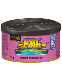 Puszka zapachowa California Car Scents Shasta Strawberry 42g – aluminiowa puszka odświeżacz do auta