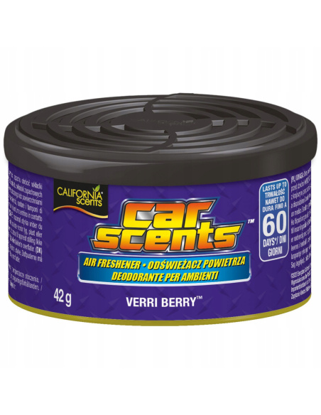 California Car Scents Verri Berry puszka zapachowa 42g – odświeżacz do samochodu i domu