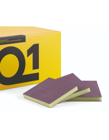Q1 Double Sided Sanding Sponges, Fioletowa, Microfine, P1000-1200-1500