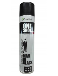 Freshtek One Shot Man in Black 600 ml – odświeżacz powietrza – zdjęcie produktu