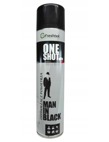 Freshtek One Shot Man in Black 600 ml – odświeżacz powietrza – zdjęcie produktu